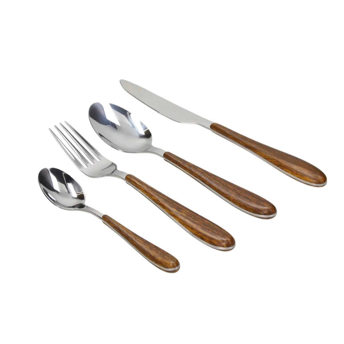 Wood Cutlery Set 24 pcs C576192