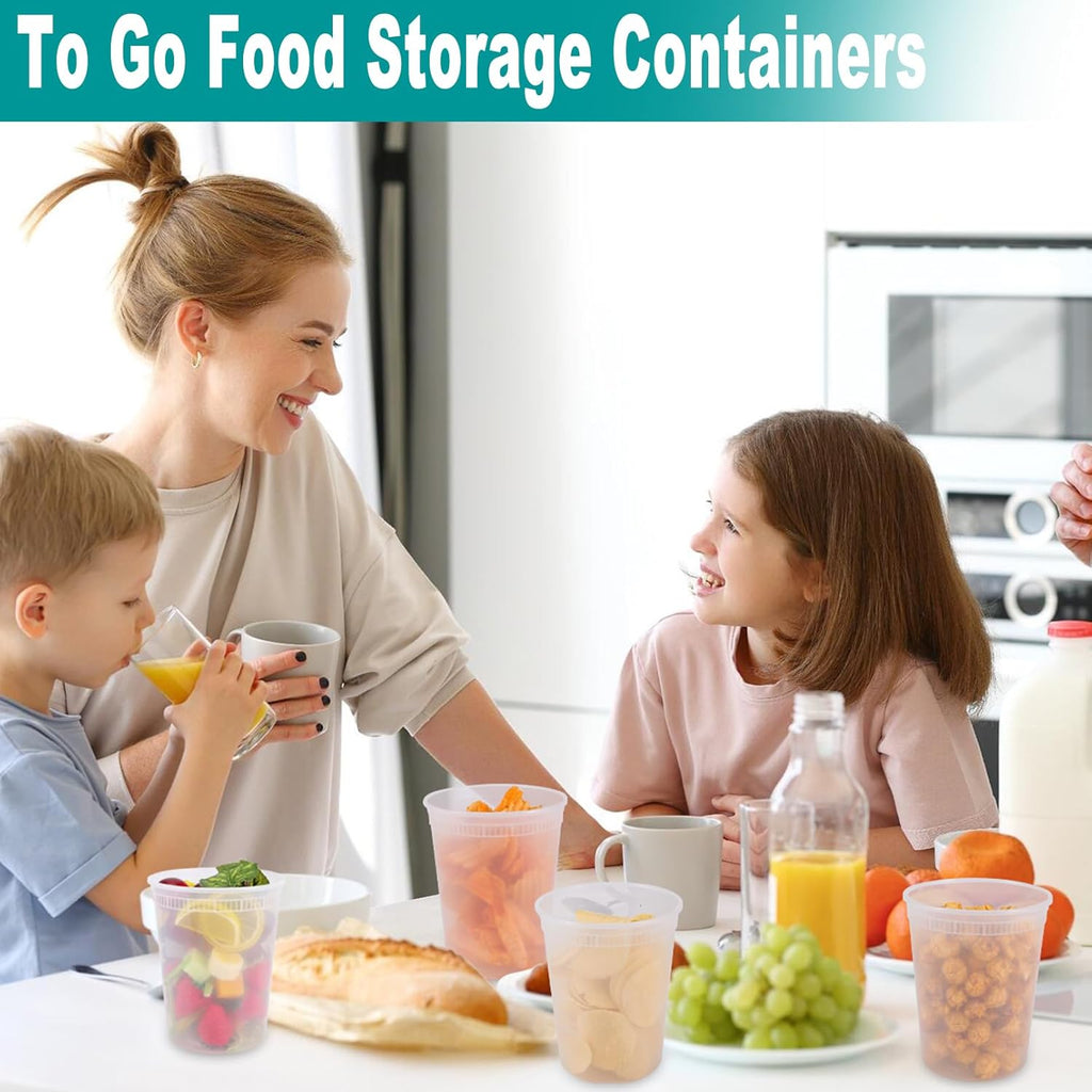 32oz Plastic Deli Containers with Lids U3389