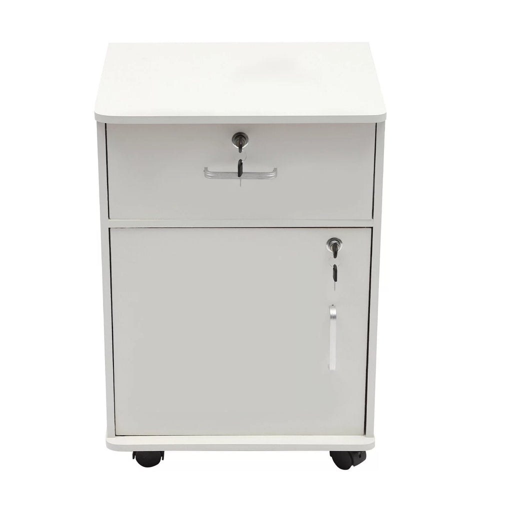 1-Drawer Vertical Filing Cabinet on Wheels with Lock E890