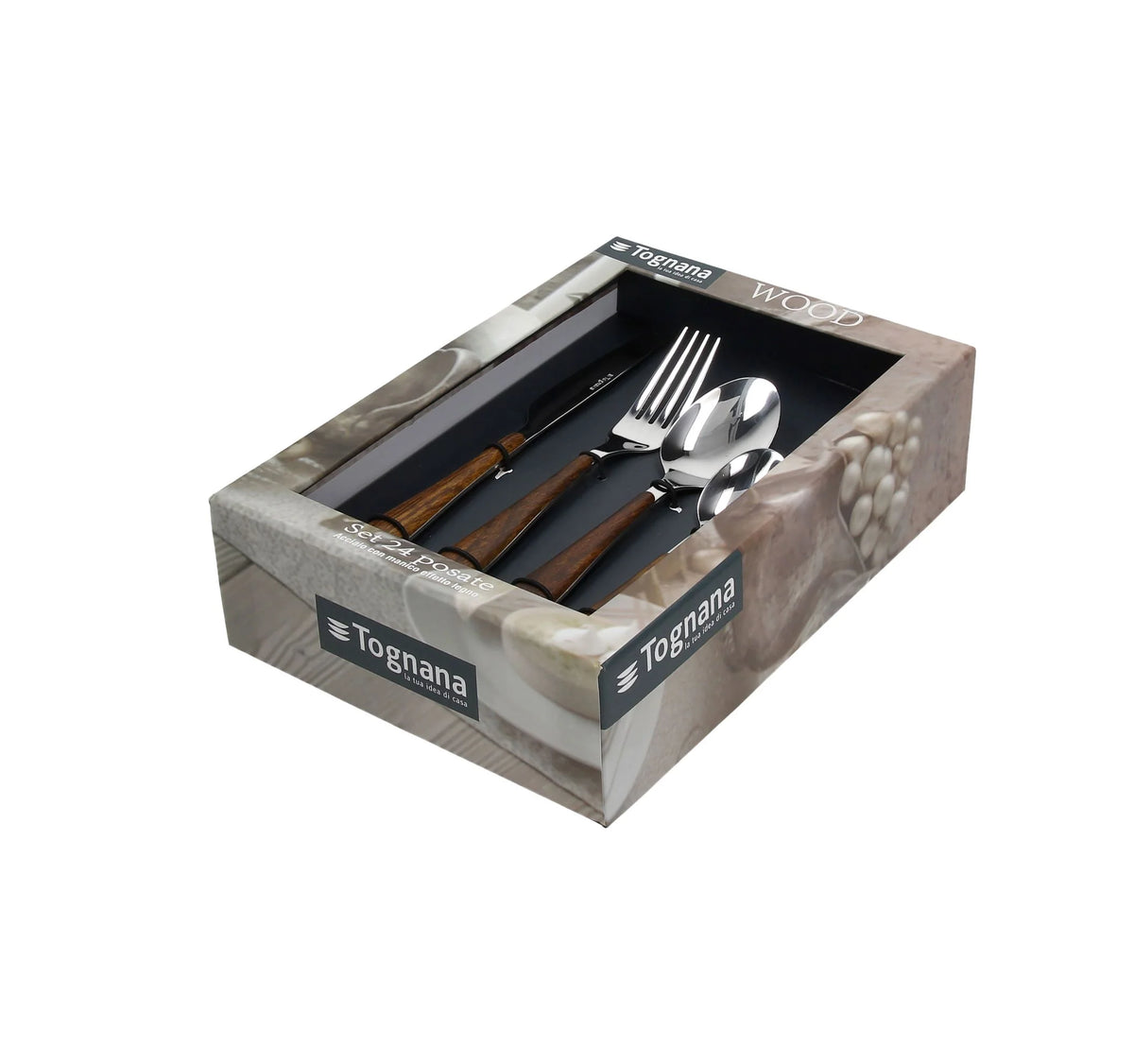 Wood Cutlery Set 24 pcs C576192