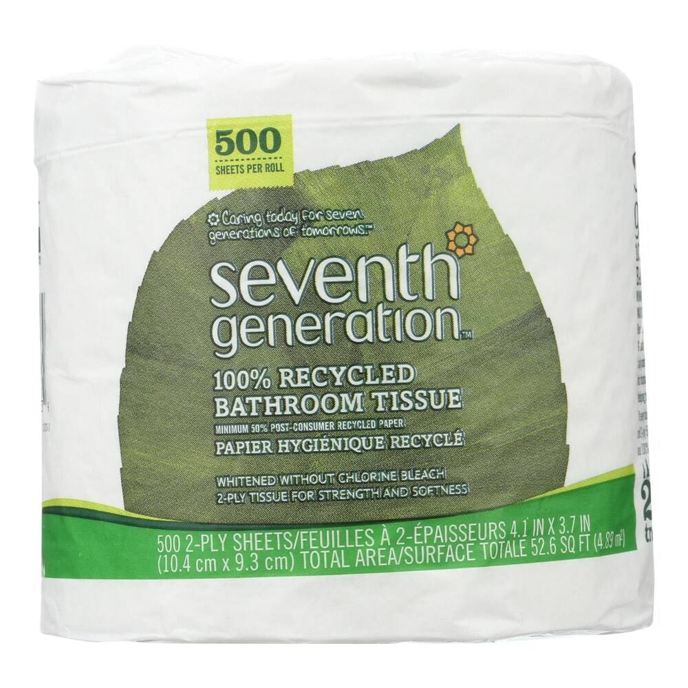 100% Recycled Bathroom Tissue 2-Ply White 500 Sheets Jumbo Roll 60 Carton I3475