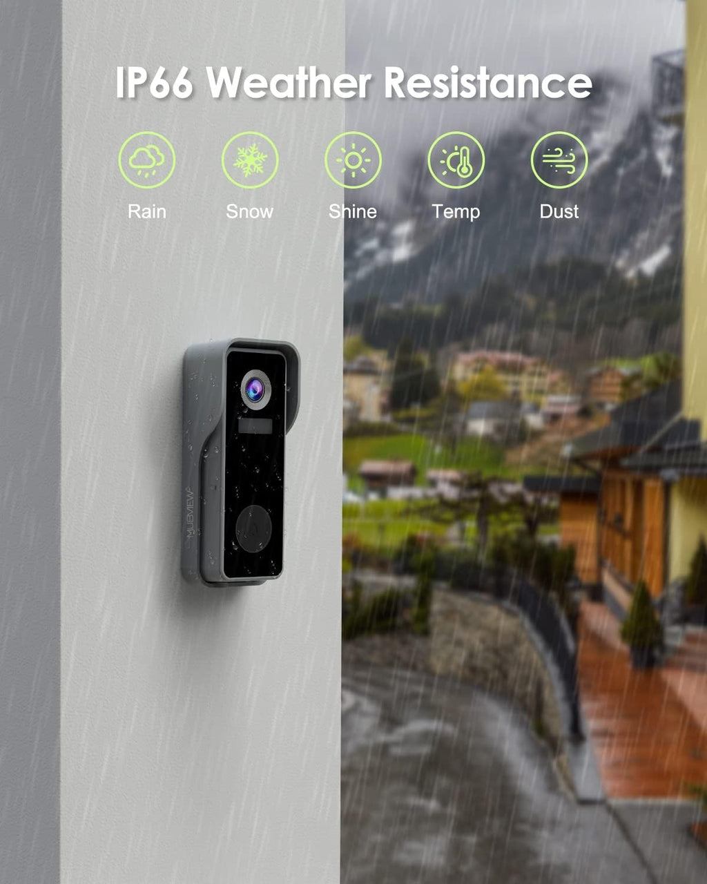 1080P HD WiFi Video Doorbell Camera with Chime A9685