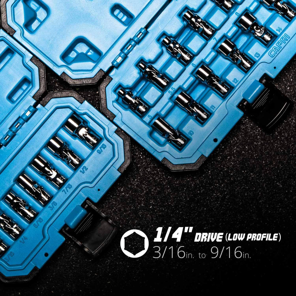 1/4 in. Drive Universal Socket Set, 5-15 mm Metric, 12-Piece Z8276