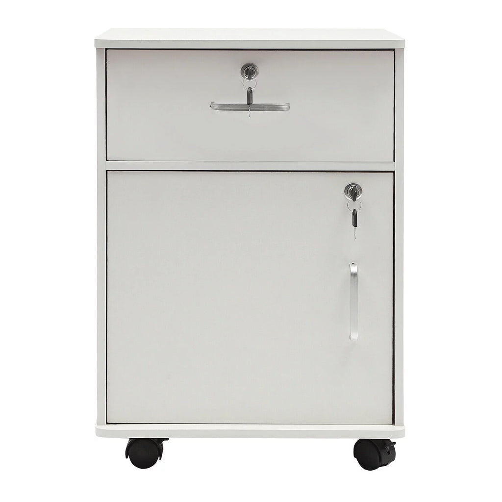 1-Drawer Vertical Filing Cabinet on Wheels with Lock E890