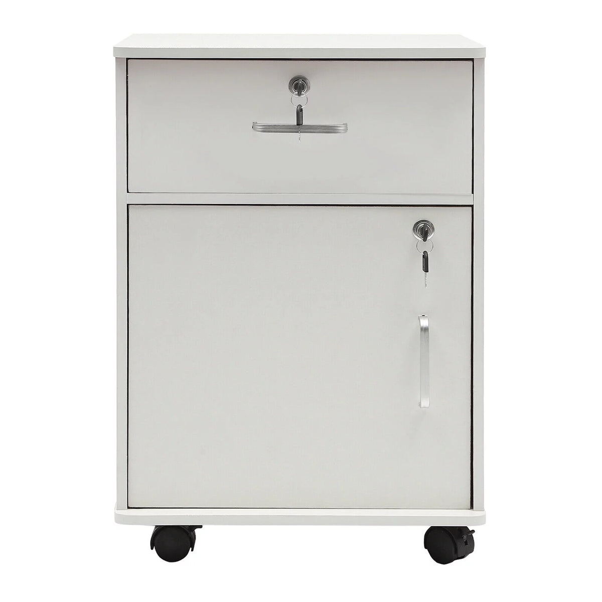 1-Drawer Vertical Filing Cabinet on Wheels with Lock E890