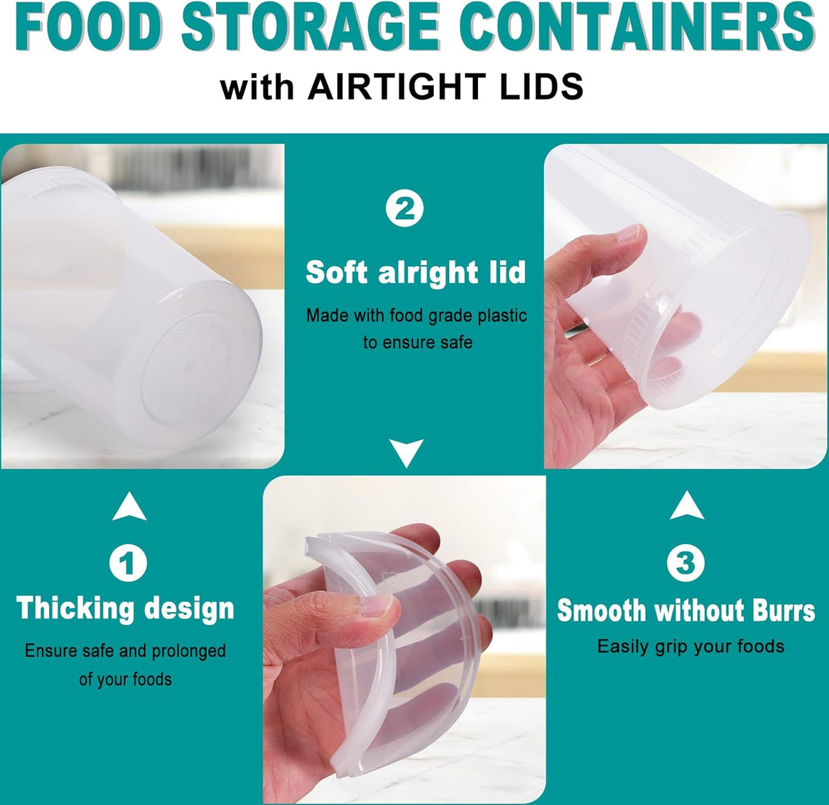 32oz Plastic Deli Containers with Lids U3389