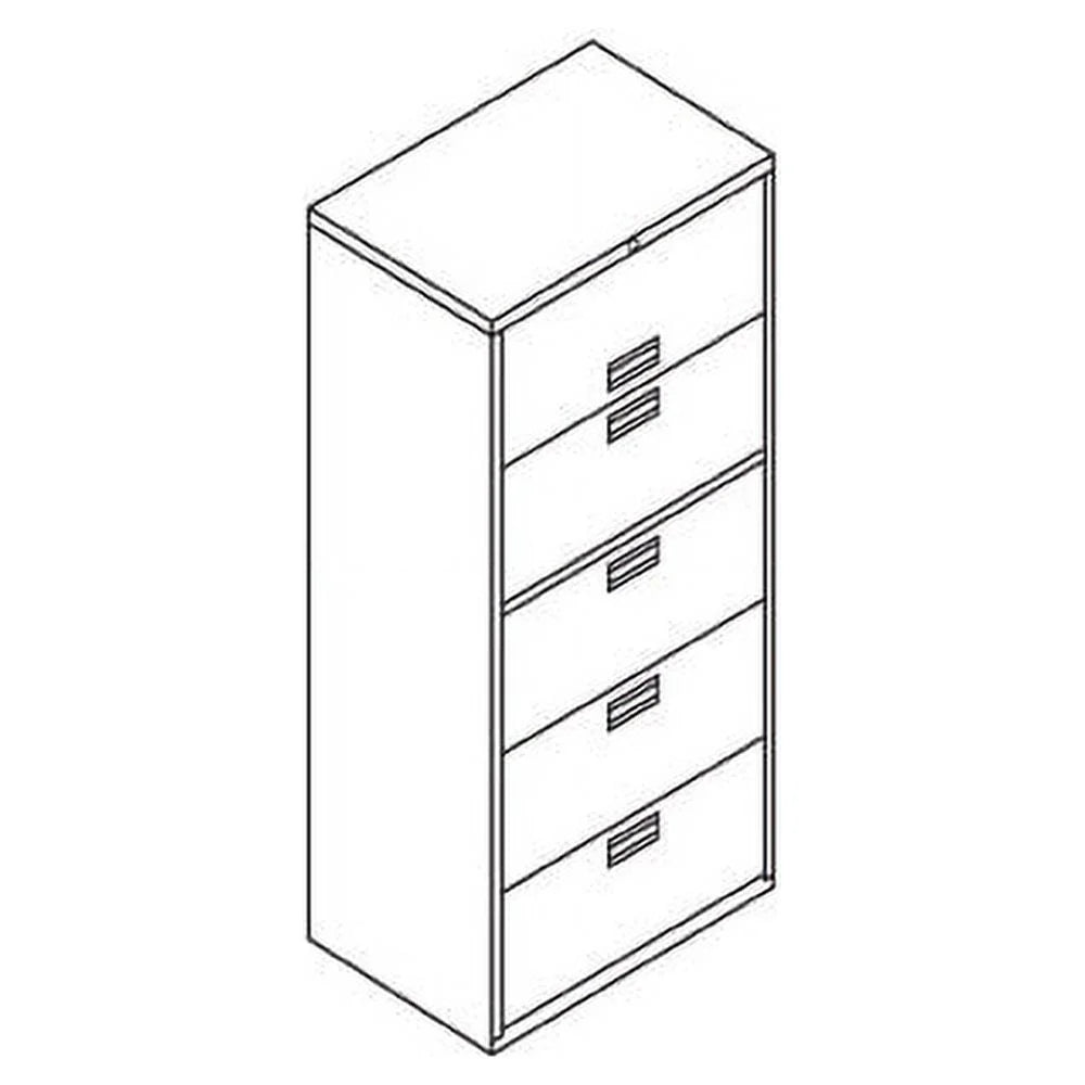 30" x 18" x 64.3" 5 Drawer 1 Door File Cabinet N932352
