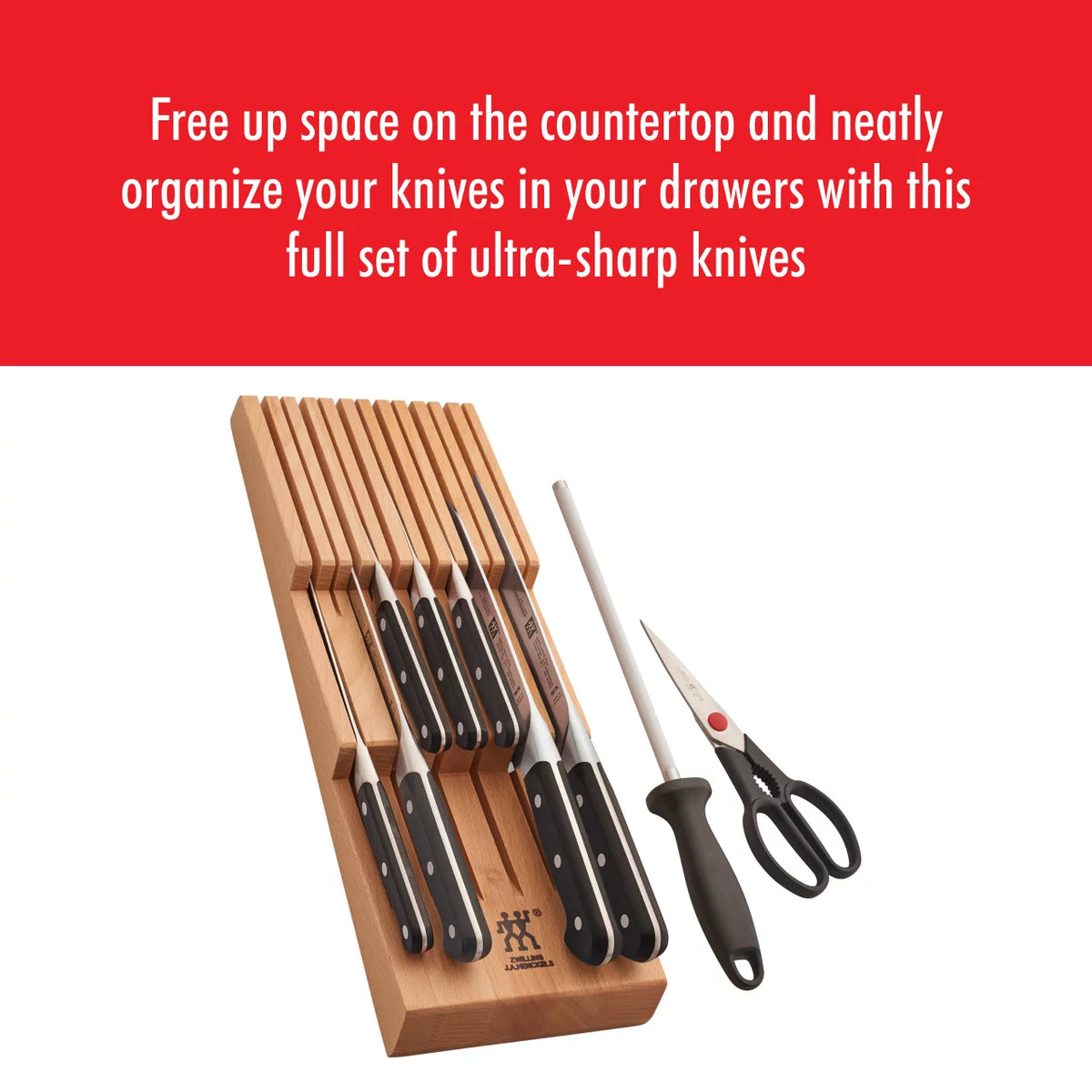 10-pc Knife Block Set with Knife Tray O466800